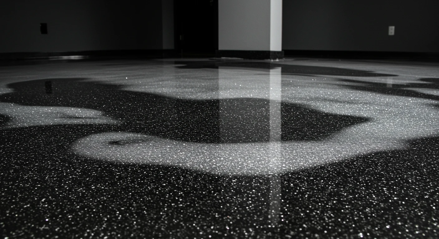 Professional concrete coating service - garage floor with epoxy finish