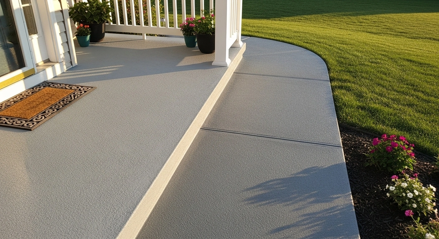 Professional concrete coating service - garage floor with epoxy finish